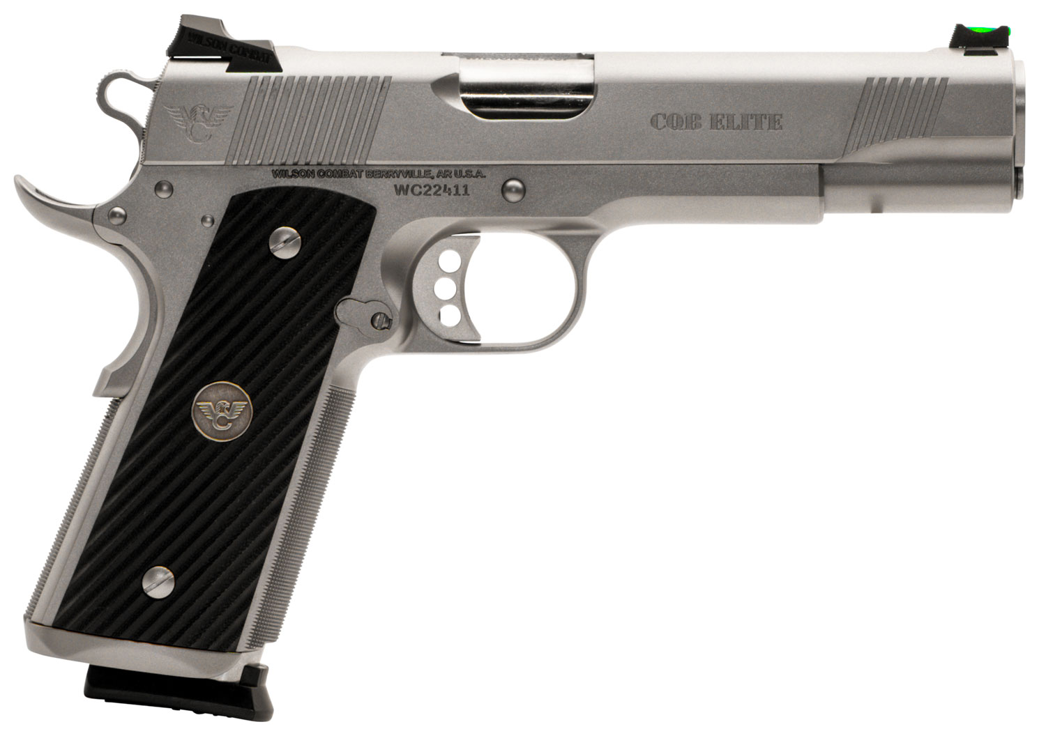 Wilson Combat CQB Elite Full-Size Handgun .45 Auto 8rd Magazines (2) 5" Barrel Stainless Glass Bead Blast