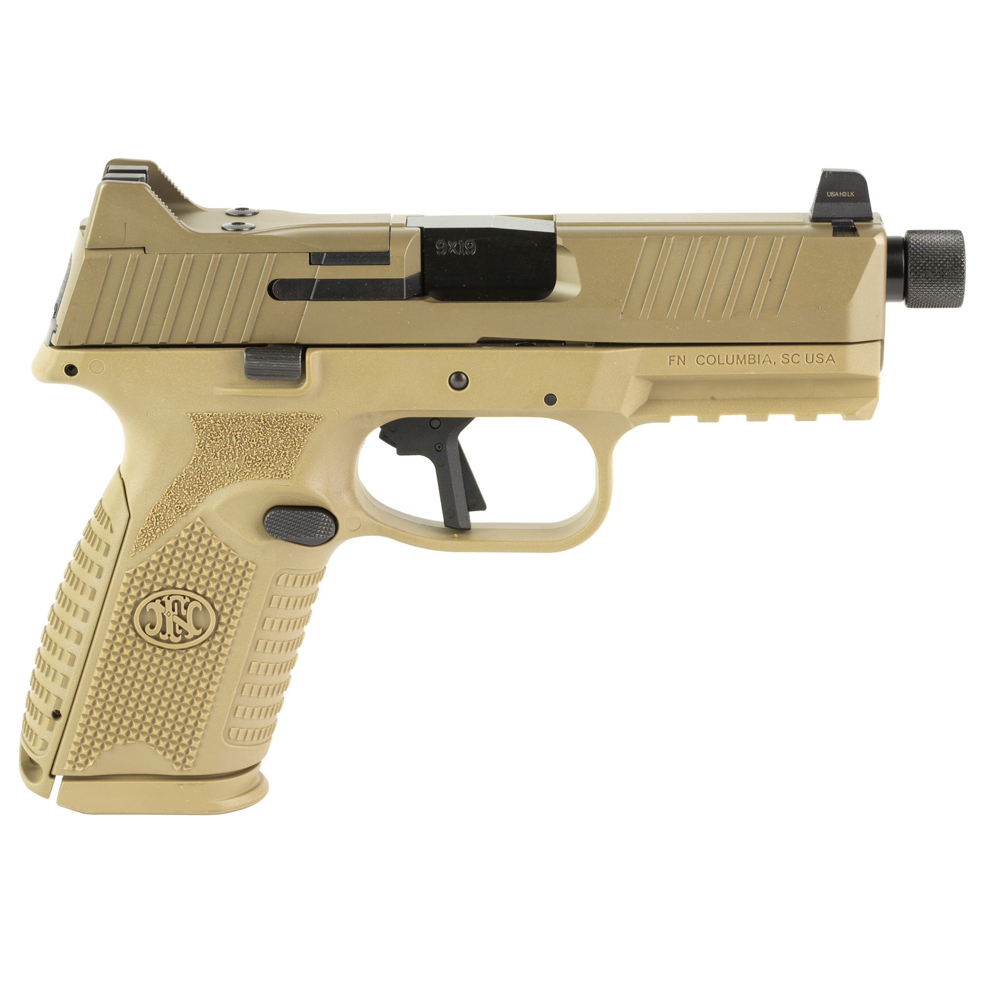 FN 509M Tactical Bundle Handgun 9mm Luger 15rd (1) & 24rd (4) Magazines 4.5" Threaded Barrel FDE Optics Ready view 4