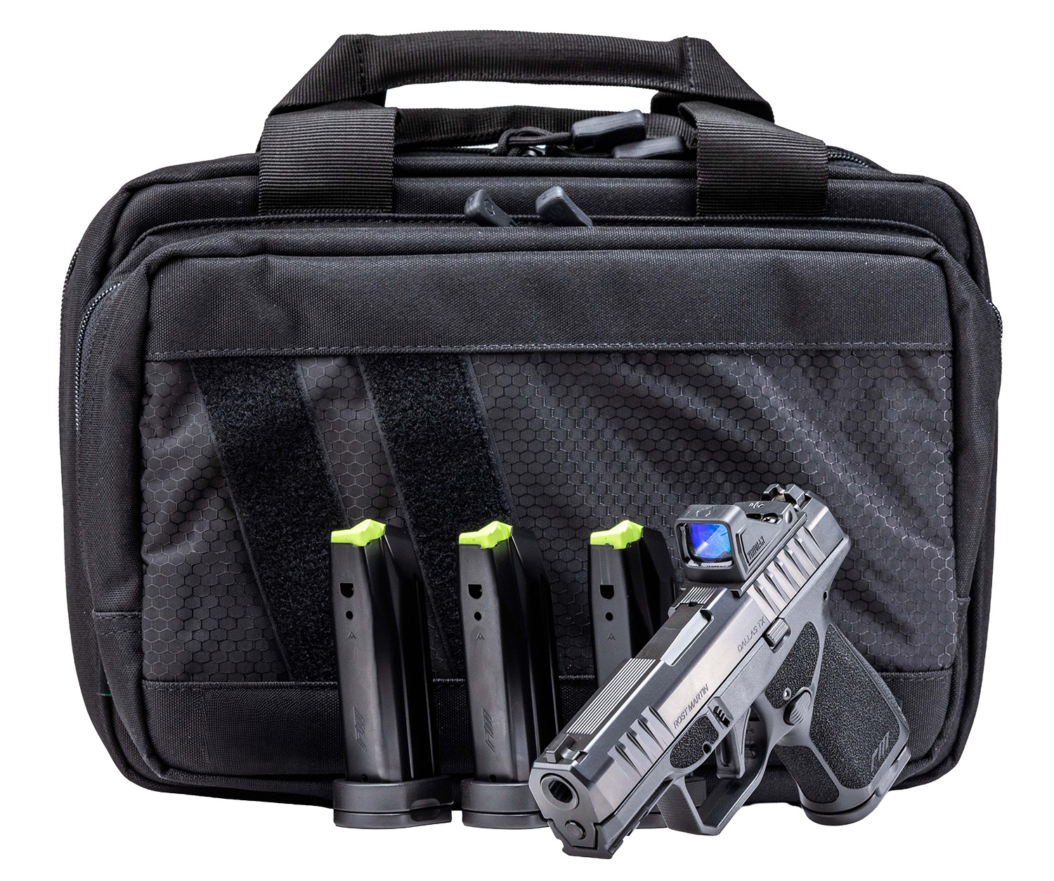 Rost Martin RM1S Handgun 9mm Luger 10(4)rd Magazines 3.6" Barrel Black Black Viridian Red Dot Pistol Case CA Compliant