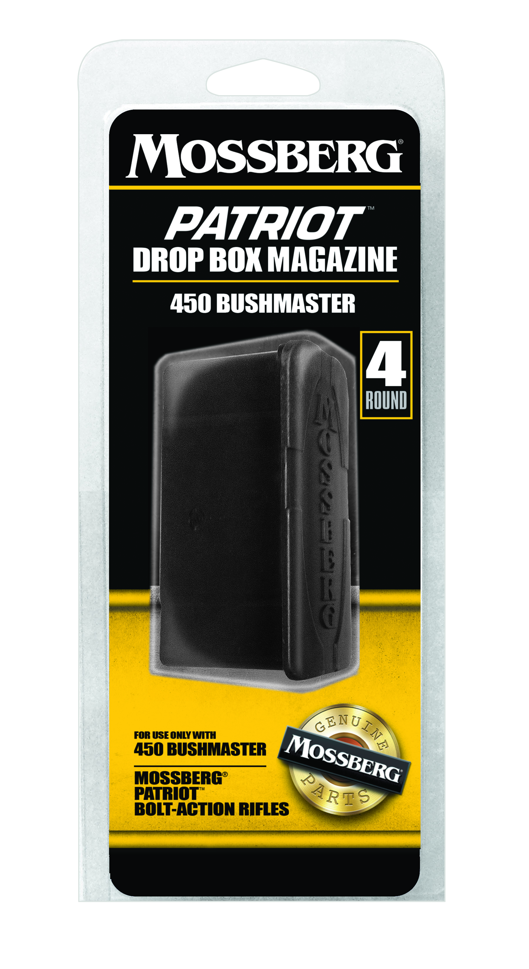 Mossberg Patriot Bolt Action Rifle Magazine Black .450 Bushmaster 4/rd