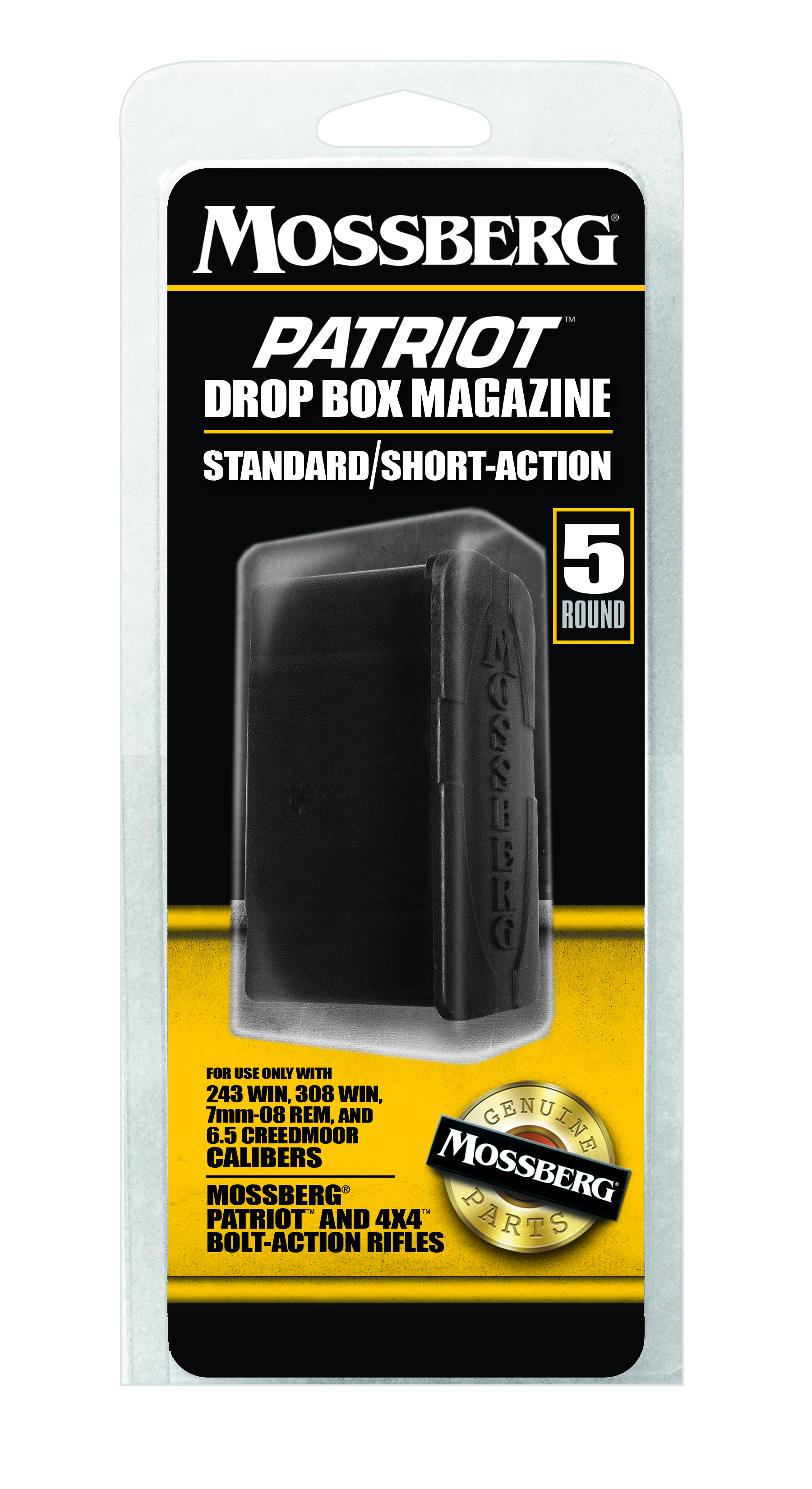 Mossberg Patriot Centerfire Rifle Magazine 6.5 Creedmoor/.243 Win/.308 Win/7mm-08 Rem 5/rd