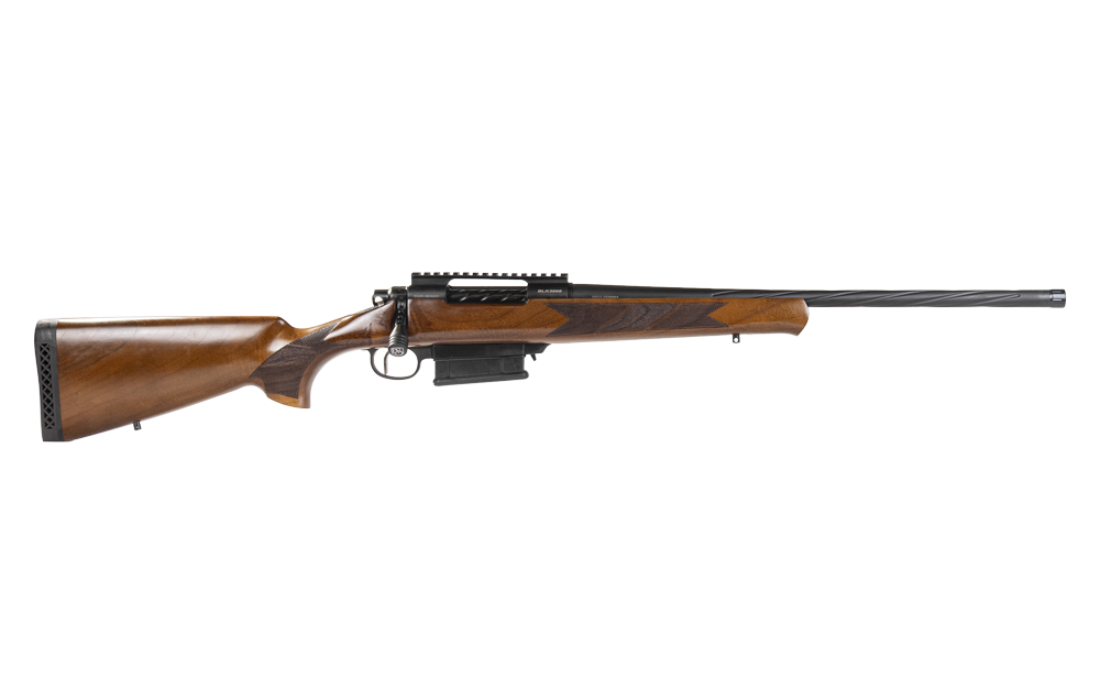 Balikli 336210 BLK 30-06 Springfield 5+1 20" Black Spiral Fluted Threaded Barrel, Black Steel Receiver w/Picatinny Rail, Turkish Walnut Fixed Stock