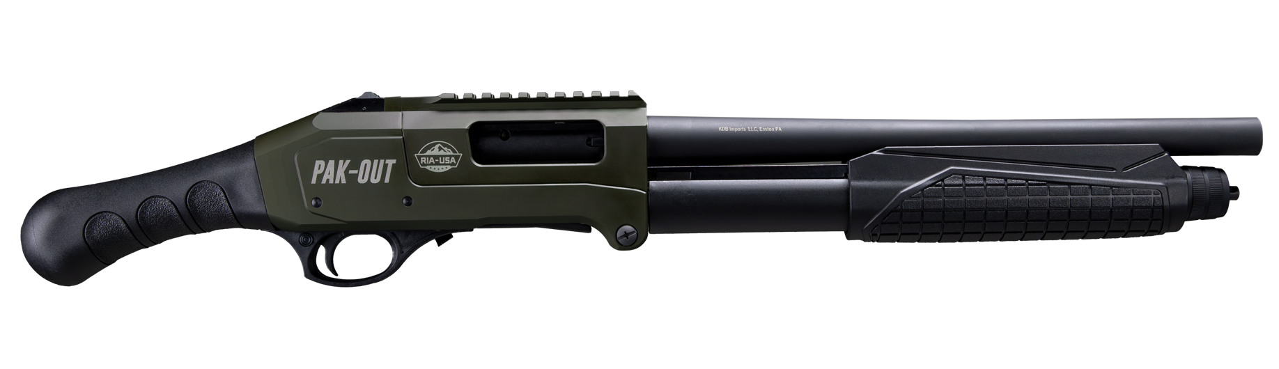 Rock Island Armory Pak Out Short Shotgun 12 ga 3" Chamber 4rd Magazine 14.25" Barrel OD Green Black