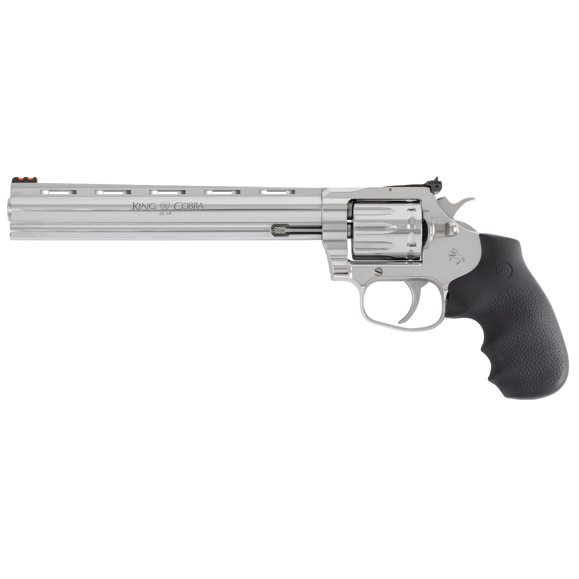 Colt King Cobra Target DA/SA Revolver .22 LR 10rd Capacity 8" Stainless Steel Barrel Hogue Rubber Grip