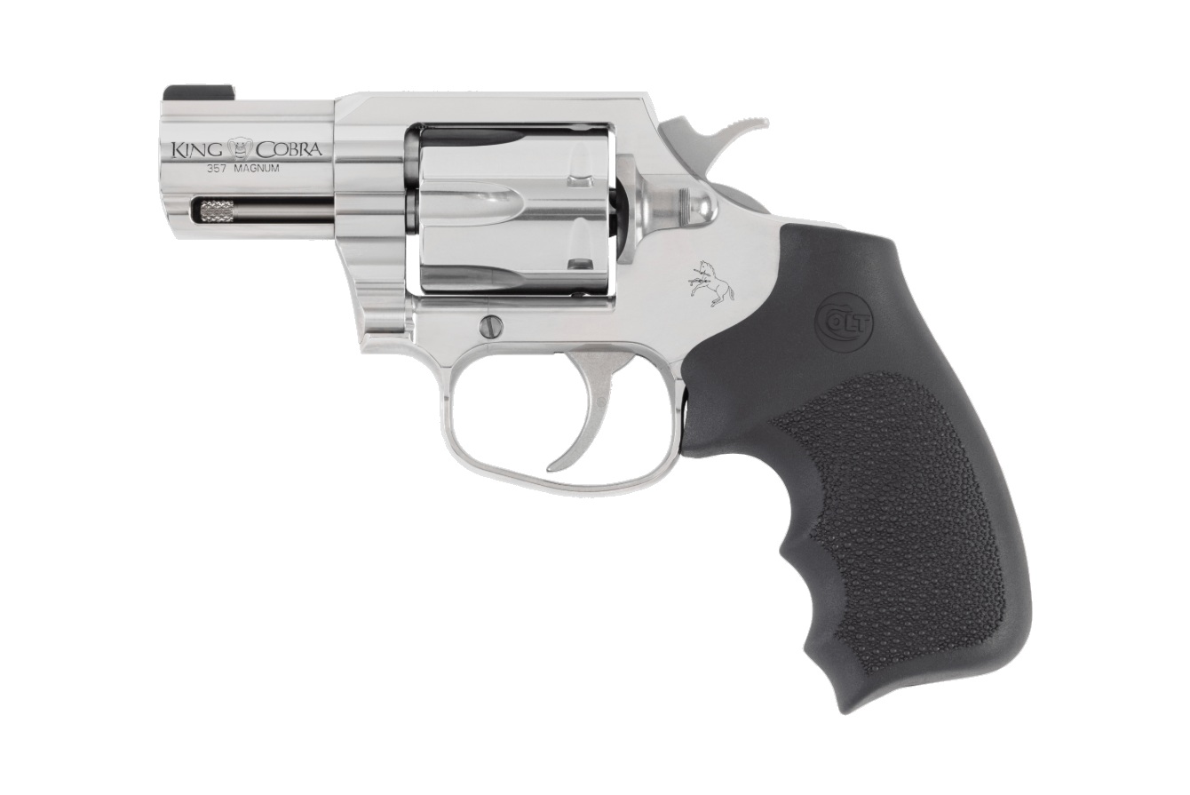 Colt King Cobra Carry Stainless Handgun .357 Mag 6rd Capacity 2" Barrel Enhanced Hogue Rubber Grip view 2