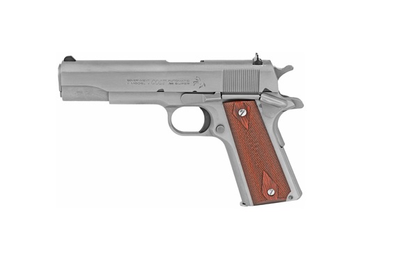 Colt Government Model Handgun .38 Super 9rd Magazine 5" Barrel Stainless Finish view 2