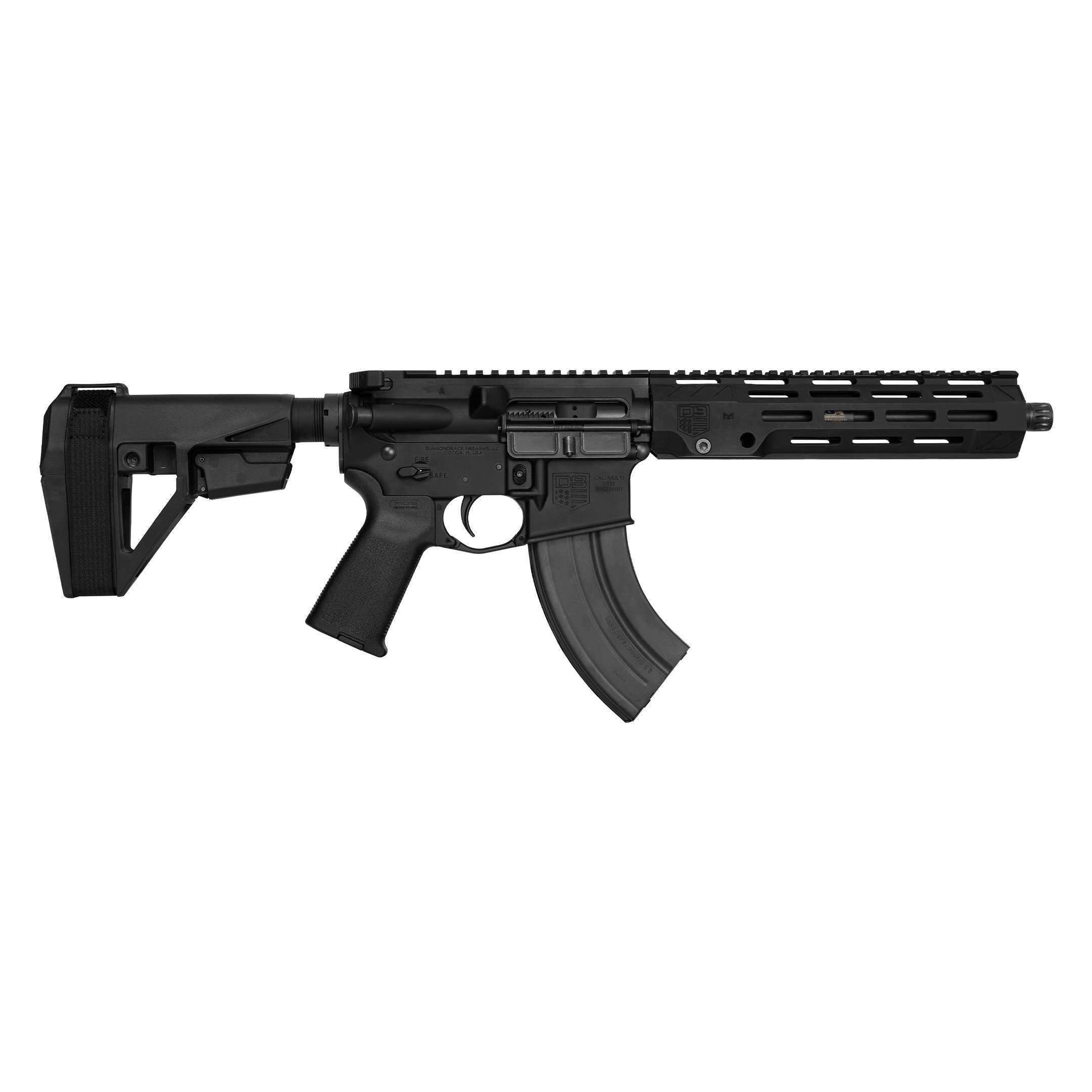 Diamondback DB15 Handgun .338 ARC 26rd Magazine 10.5" 5/8x24 Threaded Barrel Black with 9" V3 M-LOK Anti-Rotation Rail