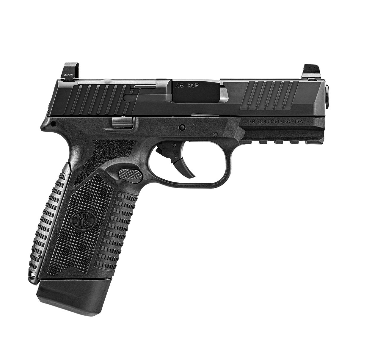 FN 545 MRD NMS Handgun .45 ACP 10rd Magazines (2) 4.1" Barrel Black view 3