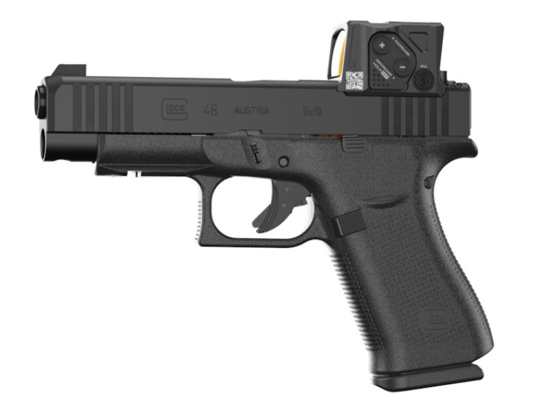 Glock PA4850B03FRMOS8A4 G48 MOS w/Aimpoint Slim Compact 9mm Luger 10+1 4.17" Black GMB Barrel, Black nDLC Steel Serrated w/Aimpoint COA Slide, Black Polymer Frame w/Accessory Rail, Right Hand