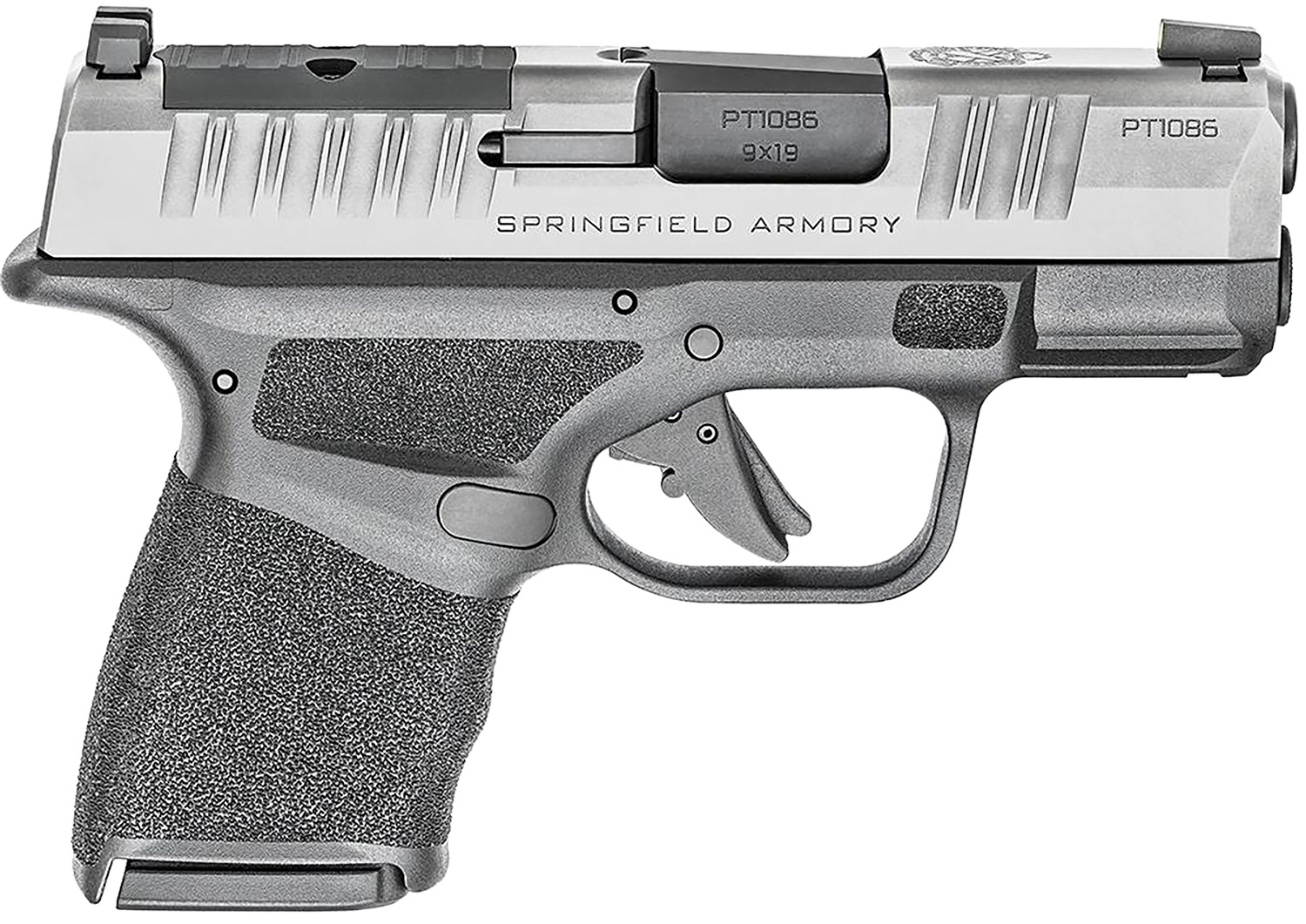 Springfield Hellcat OSP Low Capacity Handgun 9mm Luger 10rd Magazines 3'' Barrel Stainless Slide/Black Frame view 5