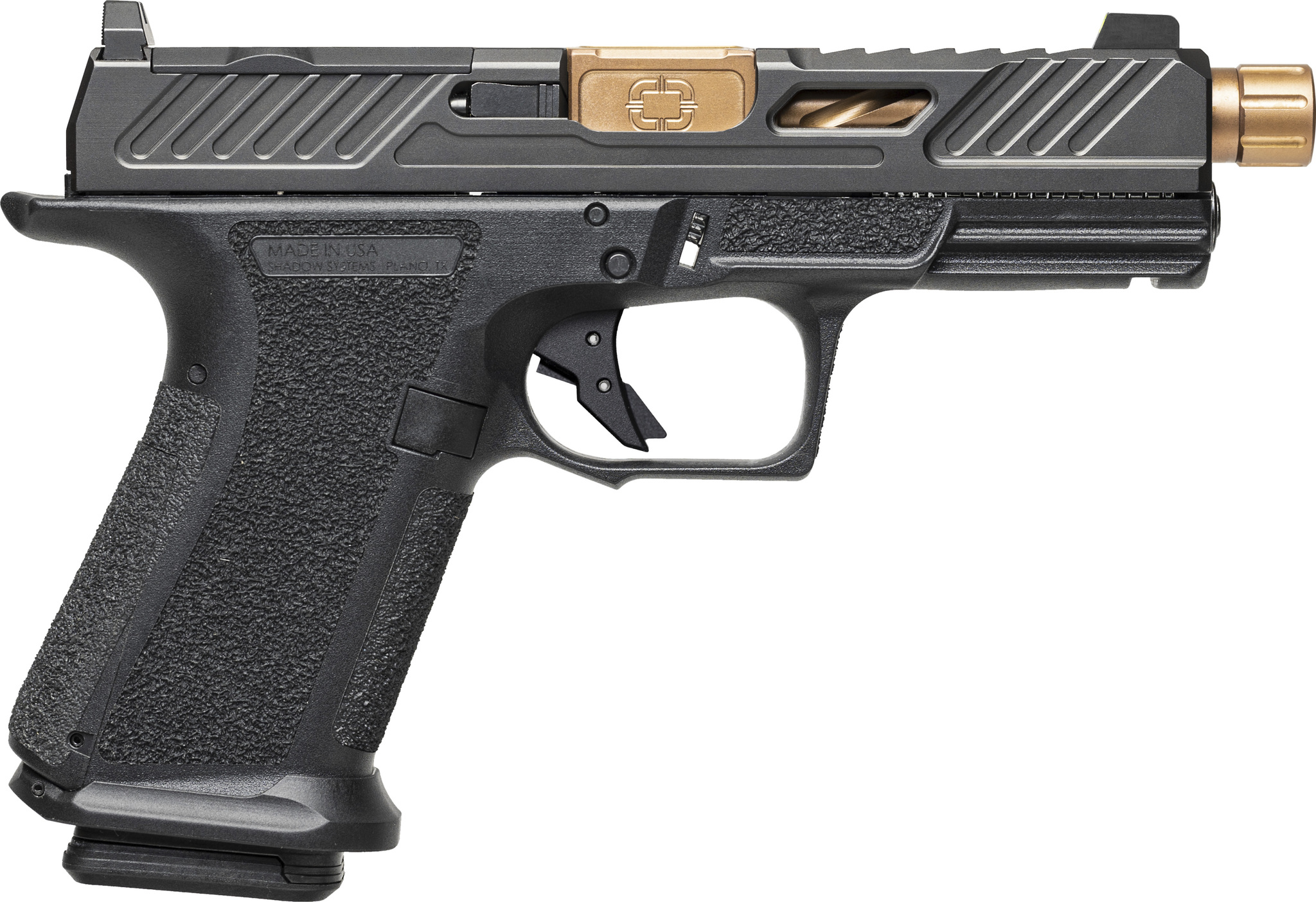 Shadow Systems Optics Ready MR920 Handgun 9mm Luger 15rd Magazine 4" Threaded Bronze Barrel Black Elite Slide