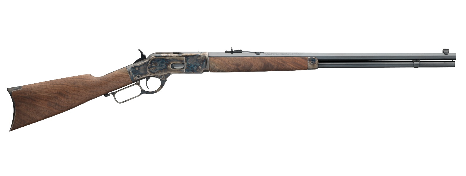 Winchester Guns 534217141 Model 1873 Sporter 45 Colt (LC) 13+1 Cap 24" Octagon Barrel Color Case Hardened Rec Satin Oiled Walnut Fixed Straight Grip Stock Right Hand (Full Size)