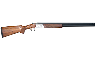 ATI ATIGKOF12SVE Cavalry SVE 12 Gauge 3" 2rd 28" Blued O/U Barrel, Silver Engraved Metal Finish, Oiled Turkish Walnut Stock, Ejector, 5 Chokes