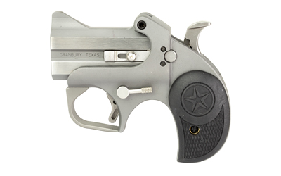 Bond Arms BARN Roughneck Rough Series 38 Special/357 Mag 2 Shot 2.50" Rough Matte Stainless Steel Barrel & Frame, Black Rubber Grips