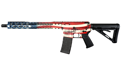 Black Rain Ordnance BROPATAMERICA Spec 15+ Patriot 5.56x45mm NATO 30+1 16", American Flag, 15" Slim M-LOK, Magpul Grip/Carbine Stock