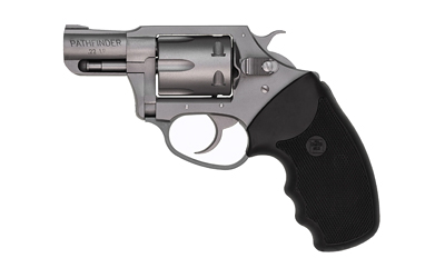 Charter Arms 72224 Pathfinder Small 22 LR, 8 Shot 2" Stainless Steel Barrel & Cylinder, Anodized Aluminum Frame w/Black Finger Grooved Rubber Grip, Exposed Hammer