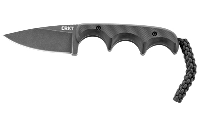 CRKT 2384K Minimalist 2.16" Fixed Drop Point Plain Black Stonewashed 5Cr15MoV SS Blade/Black G10 Handle Includes Lanyard/Sheath