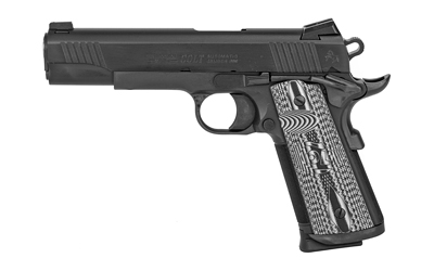 Colt Mfg O1082CCU CCU Government 9mm Luger 9+1 5" Stainless National Match Barrel, Matte Black DLC Serrated Stainless Steel Slide & Frame w/Beavertail, Black Scalloped G10 Grip, Ambidextrous