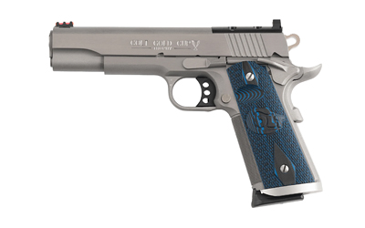 Colt Mfg O5070XEOR Gold Cup Trophy Full Size 45 ACP 8+1 5" Stainless National Match Barrel, Stainless Steel Optic Ready/Serrated Slide & Frame w/Beavertail, Ambidextrous