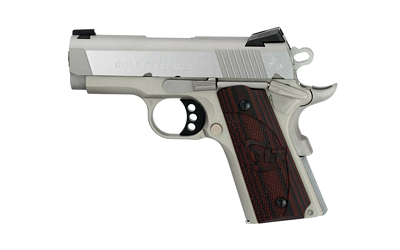 Colt Mfg O7000XE Defender Compact 45 ACP 7+1 3" Steel Barrel, Stainless Serrated Slide, Matte Stainless Aluminum Frame w/Beavertail, Black Cherry Tactical G10 Grips, Ambidextrous