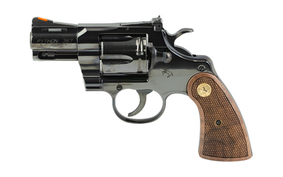 Colt Mfg PYTHONBP2WTS Python 357 Mag/38 Special 6 Shot 2.50" Blued Carbon Steel Vent Rib Barrel, Cylinder & Frame, Wood Grip, Exposed Hammer