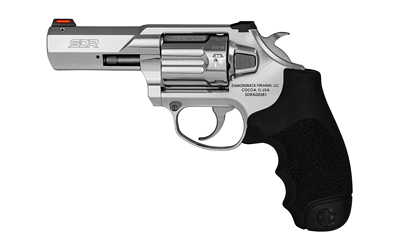 Diamondback DB0700S703 SDR 357 Mag/38 Special +P 6 Shot 3" Polished Stainless Steel Barrel, Cylinder & Frame, Black Hogue Rubber Grip, Exposed Hammer
