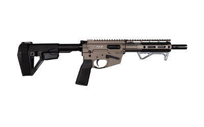 Freedom Ordance FX9P8E-FDE FX9P Elite 9mm Luger 8" Black Nitride Threaded Barrel, Flat Dark Earth Anodized Aluminum Receiver w/Picatinny Rail, M-LOK Handguard, Black Polymer SB Tactical SBA5 Brace, Bl