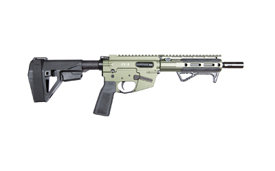 Freedom Ordance FX9P8E-ODG FX9P Elite 9mm Luger 8" Black Nitride Threaded Barrel, OD Green Anodized Aluminum Receiver w/Picatinny Rail, M-LOK Handguard, Black Polymer SB Tactical SBA5 Brace, Black Pol
