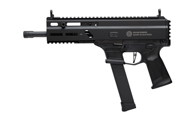 Grand Power 8588005808545 SP9A3G Stribog 9mm Luger 30+1 8" Black Threaded Barrel, M-LOK Handguard, Black Hardcoat Anodize Aluminum/Polymer Receiver w/Picatinny Rail, Black Polymer Grip, Ambidextrous