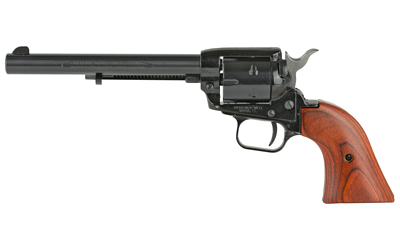 Heritage Mfg RR22B6 Rough Rider 22 LR 6 Shot, 6.50" Black Steel Barrel, Black Zinc Alloy Frame, Black Cylinder, Cocobolo Grip, Hammer/Thumb Safety, Exposed Hammer