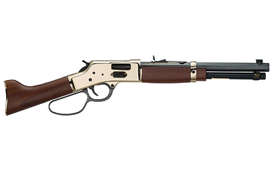 Henry H006GMML Mare's Leg Side Gate 357 Mag/38 Special 5+1 12.90" Blued Octagon Barrel, Polished Hardened Brass Rec, American Walnut Furniture, Large Loop Lever, Adj. Sight
