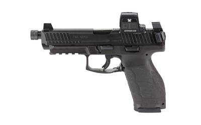 HK 81001363 VP9 A1 Tactical w/Optic Full Size 9mm Luger 10+1 5.12" Black Threaded Barrel, Black Steel Serrated w/Vortex Defender CCW Slide, Black Polymer Frame w/Picatinny Rail, Interchangeable Backst