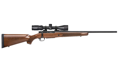 Mossberg 27939 Patriot w/Optic Full Size 243 Win 5+1, 22" Matte Blued Fluted Steel Barrel & Receiver, Walnut Fixed Stock, Vortex Crossfire II 3-9x40mm Scope