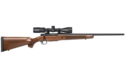 Mossberg 27940 Patriot 308 Win Caliber with 5+1 Capacity, 22" Fluted Barrel, Matte Blued Metal Finish & Walnut Stock Right Hand (Full Size) Includes Vortex Crossfire II 3-9x40mm Scope