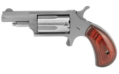 North American Arms 22M Mini-Revolver 22 WMR 5 Shot 1.63" Stainless Steel Barrel, Frame & Cylinder, Rosewood Grip Exposed Hammer