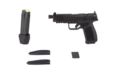 Rost Martin RM1FBLKOSPT RM1F Tactical 9mm Luger 24+1 4.50" Black Threaded Barrel, Black Nitron Steel Optic Ready/Serrated Slide, Black Polymer Frame w/Picatinny Rail, Interchangeable Backstrap Grip, R