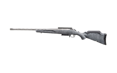 Ruger 46902 American II Full Size 308 Win 3+1 20" Gun Metal Gray Cerakote Spiral Fluted Threaded Barrel & Alloy Steel Receiver w/Picatinny Rail, Gray Splatter Adj LOP Synthetic Stock