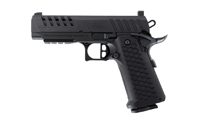 MAC 12500032 Cerberus 9mm Luger 17+1 4.40" Bull w/Target Crown Barrel, QPQ Tenifer Cerakote Optic Ready/Serrated Slide, Aluminum Grip, RMR Footprint
