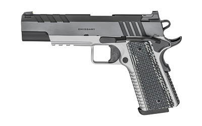 Springfield Armory PX9219L 1911 Emissary 9mm Luger 5" 9+1 Stainless Steel Frame Blued Carbon Steel with Tri-Top Cut Slide Black VZ Thin-Line G10 Grip Fiber Optic Front Sight Includes 2 Mags