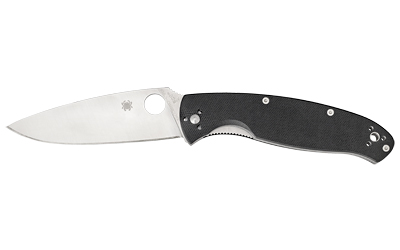Spyderco C142GP Resilience 4.20" Folding Drop Point Plain 8Cr13MoV SS Blade Black G10 Handle Includes Pocket Clip