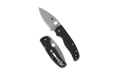 SPYDERCO SHAMAN LTWT 3.58" BLK/SLV