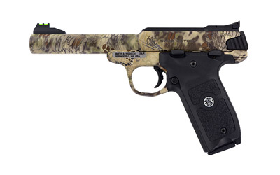 Smith & Wesson 10297 SW22 Victory Full Size Frame 22 LR 10+1 5.50" Kryptek Highlander Match Grade Steel Barrel & Frame, Black Textured Grip, Thumb Safety