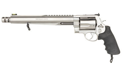 Smith & Wesson 170262 Performance Center Model 460 XVR 460 S&W Mag 5rd 10.50" with Rail Barrel Overall Stainless Stainless Steel with Black Polymer Grip Includes Muzzle Brake