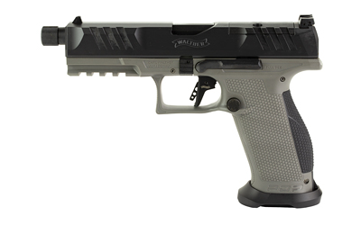 Walther Arms 2877503 PDP Pro SD 9mm Luger 18+1 5.10" Threaded Barrel, Black Optic Cut/Serrated Slide, Tungsten Gray Polymer Frame with Pic. Rail, Performance Duty Grip, Flared Magwell