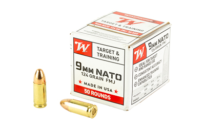 Winchester WIN 9MM 124GR FMJ NATO 50RD 9mm Luger - Purple Mo view 4