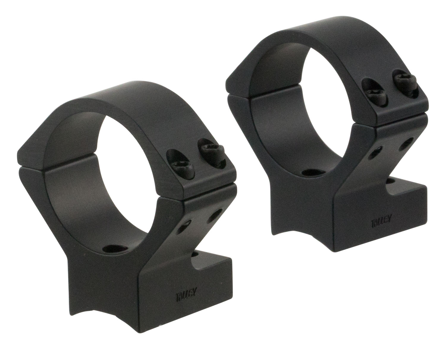 Talley 740725 Scope Mount/Ring Combo Black Anodized 30mm Tube Savage Round Receiver with AccuTrigger (110 Series/A17/A22) Medium Rings