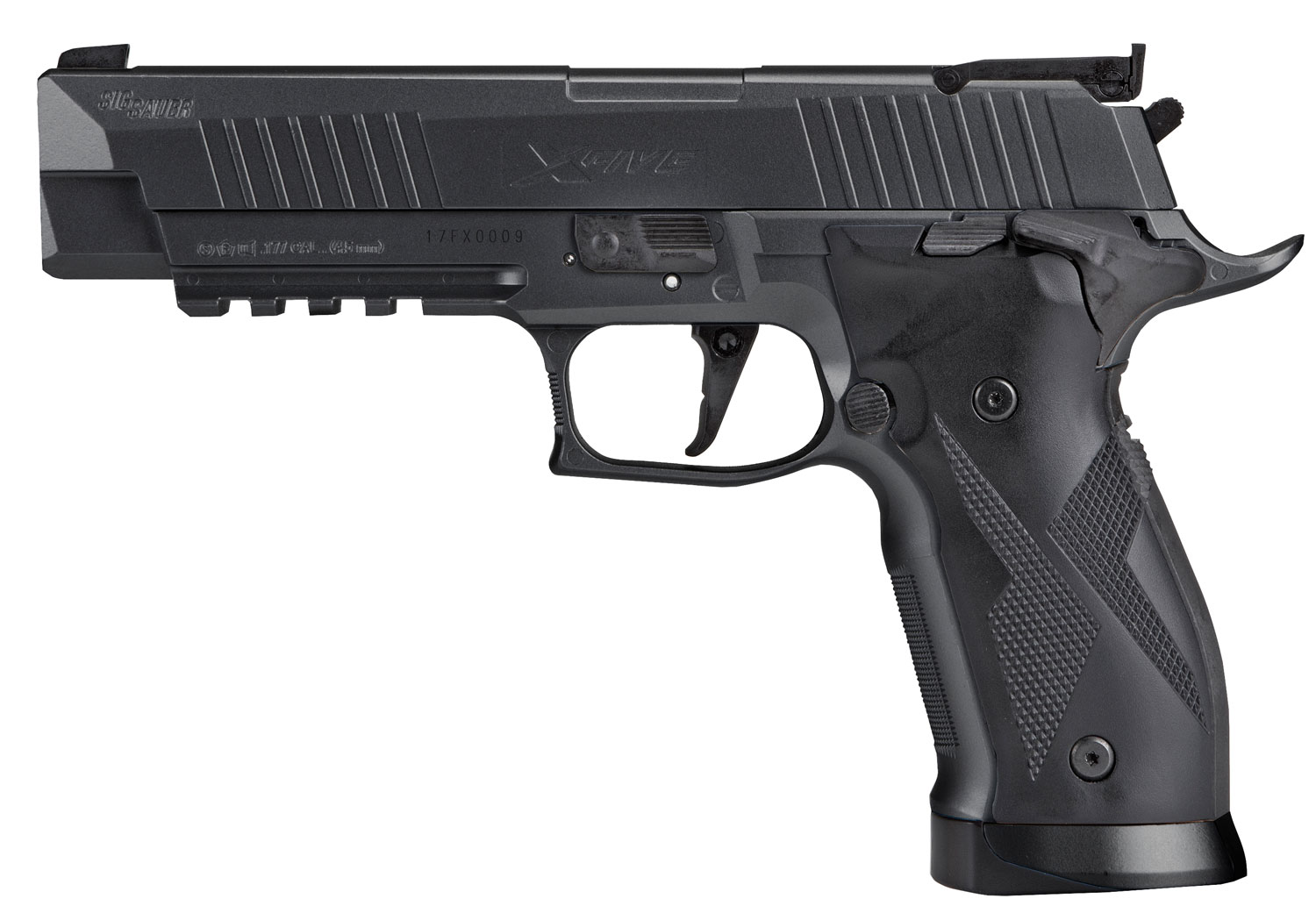 Sig Sauer Airguns AIRX5177BLK P226 X-Five Air Pistol CO2 177 Pellet 20+1 4.50" Black Polymer Grips