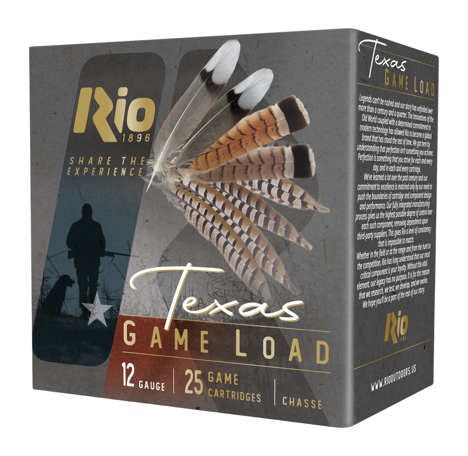 Rio Ammunition TGHV366TX Texas Game Load High Velocity 12Gauge 2.75" 1 1/4oz 6Shot 25 Per Box/10 Case
