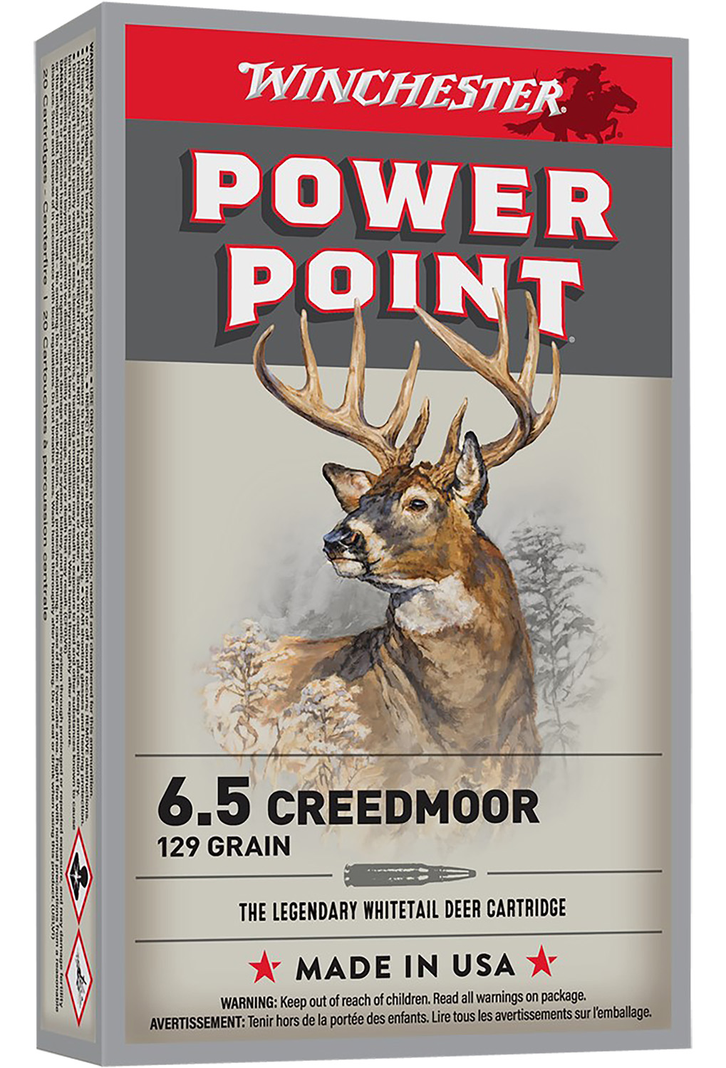 Winchester Super X Rifle Ammunition 6.5 Creedmoor 129 gr. PSP 2820 fps 20/ct