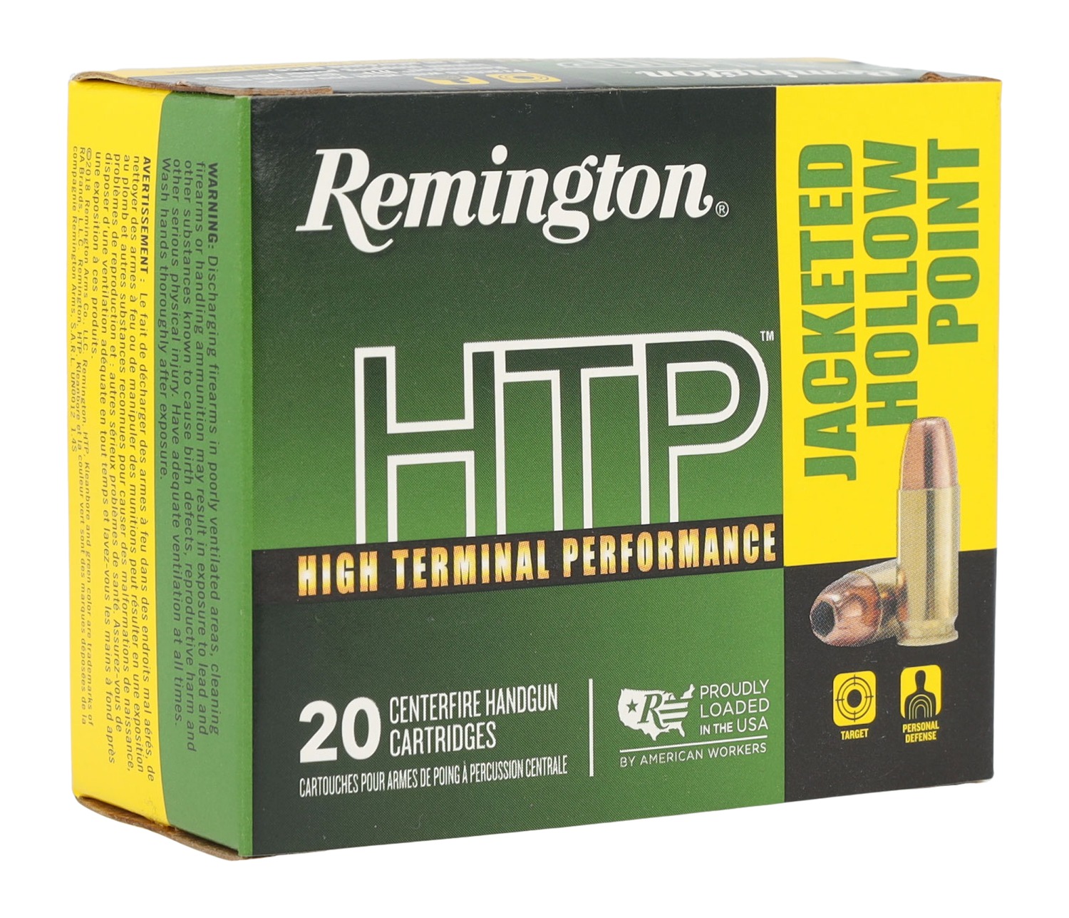 Remington Ammunition 22248 HTP 380ACP 88gr Jacketed Hollow Point 20 Per Box/25 Case